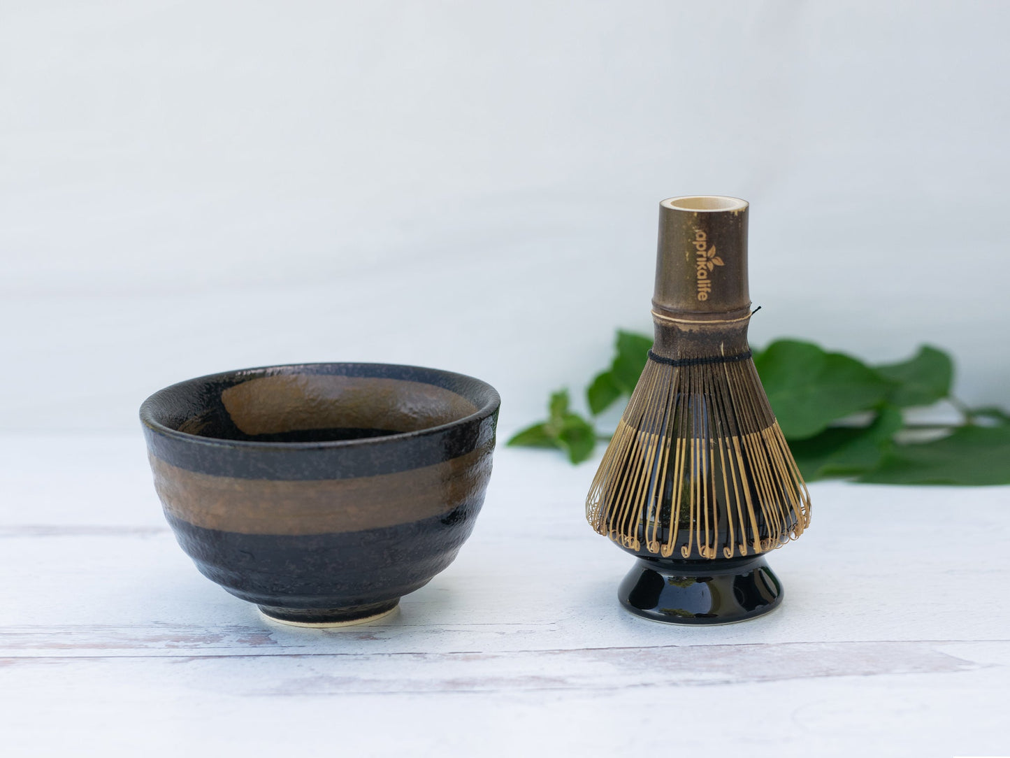 Dark Brown Matcha Set by Aprika Life