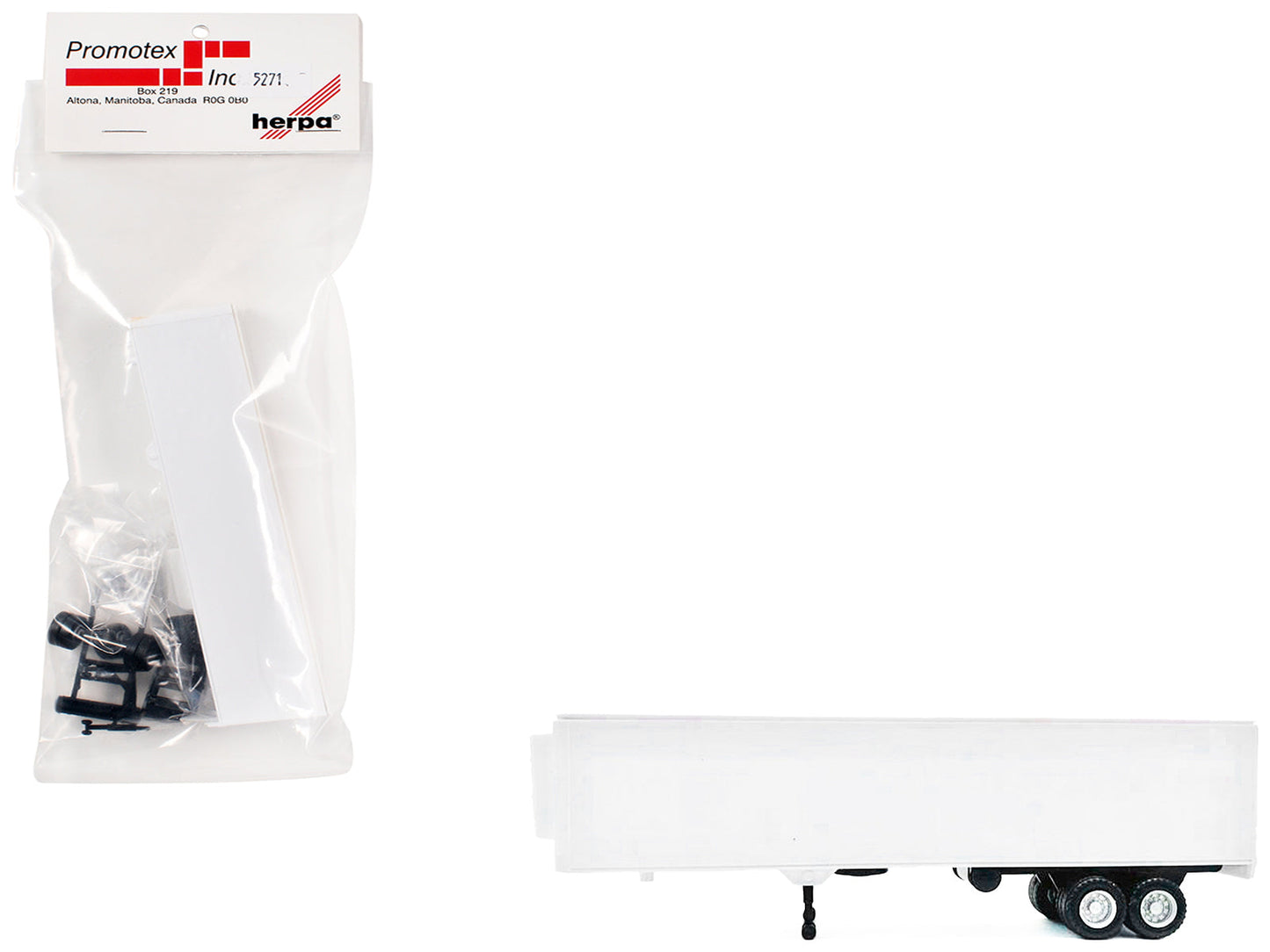 40ft Refrigerated (Reefer) Trailer White 1/87 (HO) Plastic Model by Promotex  free shipping USA