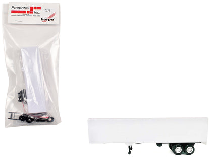 40ft Dry Van Trailer White 1/87 (HO) Plastic Model by Promotex  free shipping USA