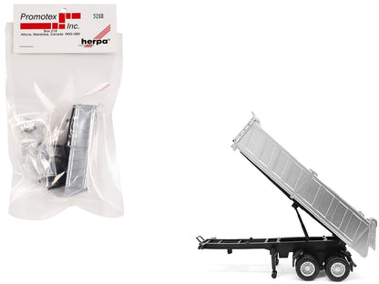 26ft Gravel Trailer Silver 1/87 (HO) Plastic Model by Promotex  free shipping USA