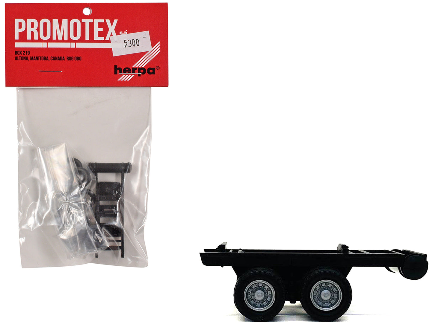 Dual Axle Trailer Chassis 1/87 (HO) Plastic Model by Promotex  free shipping USA