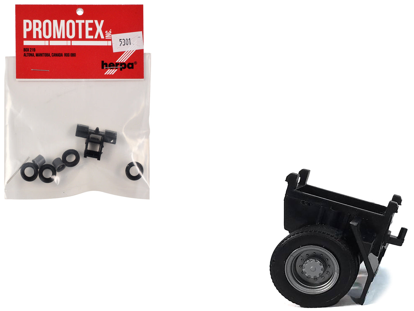 Single Axle Trailer Chassis 1/87 (HO) Plastic Model by Promotex  free shipping USA