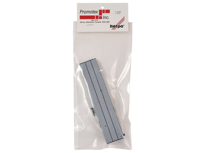 40ft 3-Axle Flatbed Trailer Gray Top 1/87 (HO) Plastic Model by Promotex