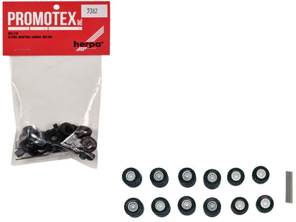 All-Terrain Wheel Sets (2 Front and 4 Rear) 1/87 (HO) Plastic Model by Promotex  free shipping USA