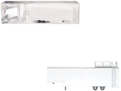 Race Horse Transport Trailer White 1/87 (HO) Plastic Model by Promotex  free shipping USA