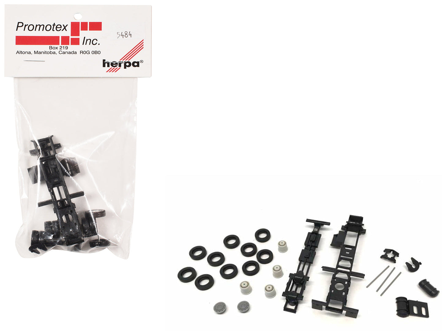 Short Chassis Kit for Kenworth Peterbilt and GMC Cabs 1/87 (HO) Plastic Model by Promotex  free shipping USA