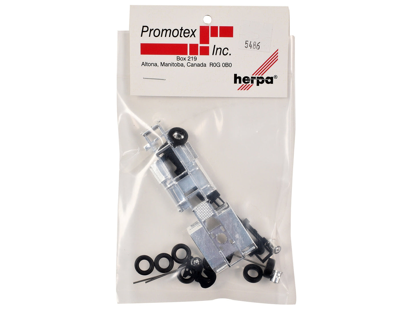 Chrome Chassis Kit for Kenworth or Peterbilt Cab 1/87 (HO) Plastic Model by Promotex