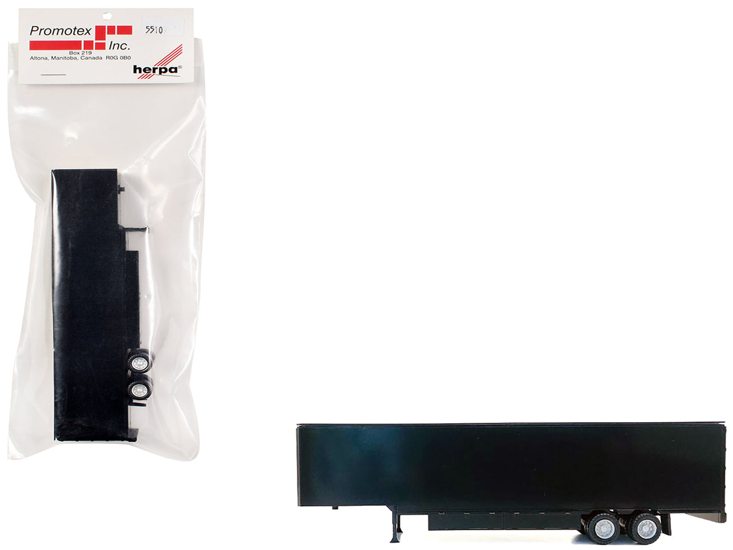 48ft Moving Van Trailer Black 1/87 (HO) Plastic Model by Promotex  free shipping USA