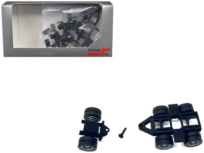 Lowboy Dual Axle Booster with Integrated Rear Axle (2 Sets) 1/87 (HO) Plastic Model by Promotex  free shipping USA
