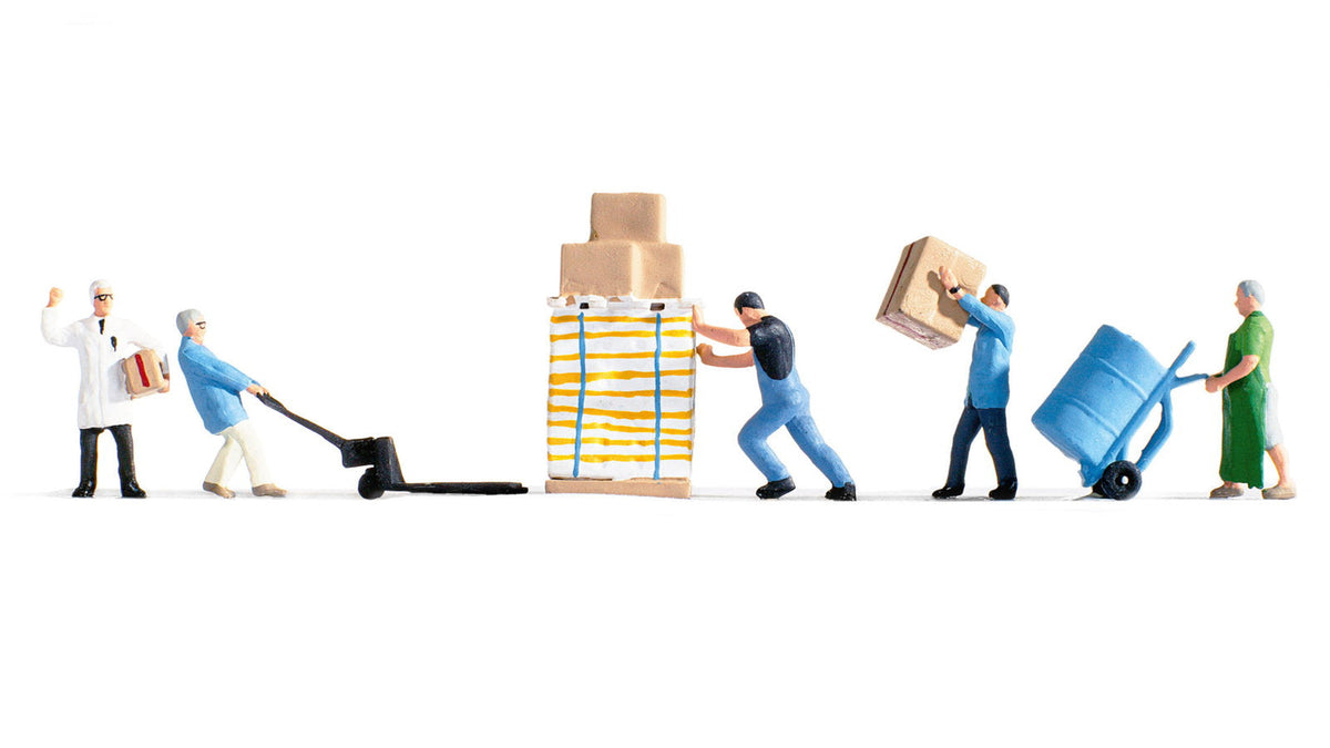 Noch 15038 HO Scale Warehouse Workers with Accessories