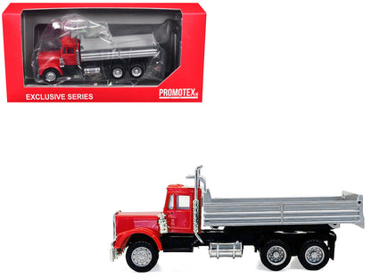 Peterbilt Dump Truck with Red Cab 1/87 (HO) Plastic Model by Promotex  free shipping USA
