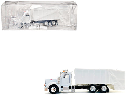 Peterbilt 367 Garbage Truck White 1/87 (HO) Plastic Model Car by Promotex  free shipping USA