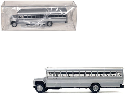 School Bus Silver Metallic 1/87 (HO) Plastic Model by Promotex  free shipping USA