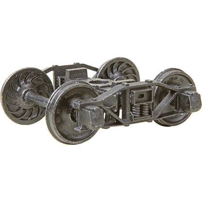 Kadee #757 O 2 Rail Arch Bar Metal Trucks with 33" Ribbed Back Metal P48 Wheels
