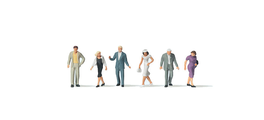 Preiser 79047 N Scale Walking Passers-By Figure Set