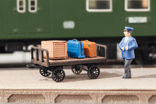 Noch 14311 HO Scale Baggage Cart - Kit -- pkg(2)