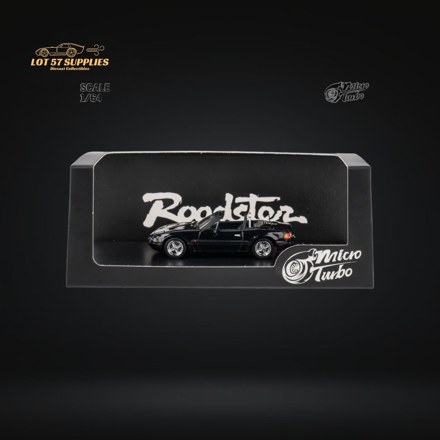 MicroTurbo Eunos Roadster MX-5 Customized Metallic Black 1:64 Limited to 1,000 Pcs