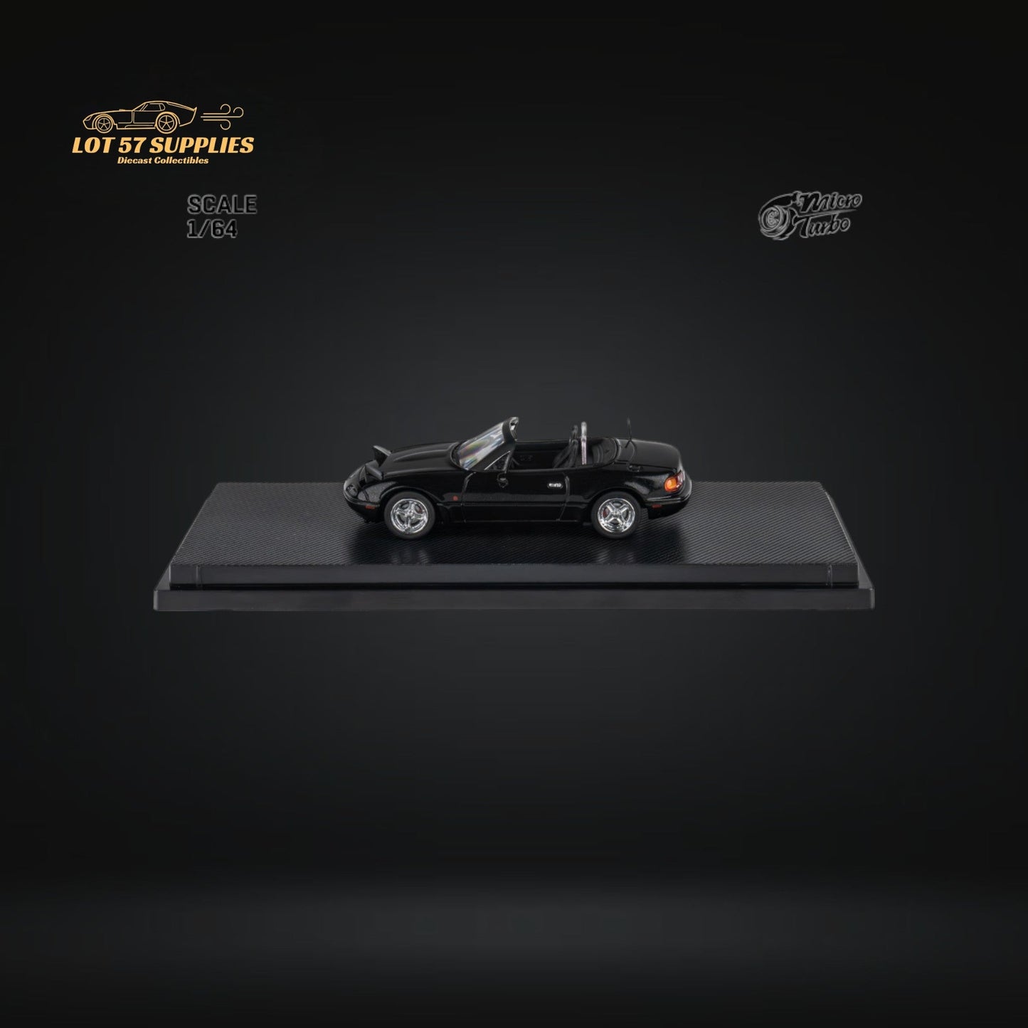 MicroTurbo Eunos Roadster MX-5 Customized Metallic Black 1:64 Limited to 1,000 Pcs