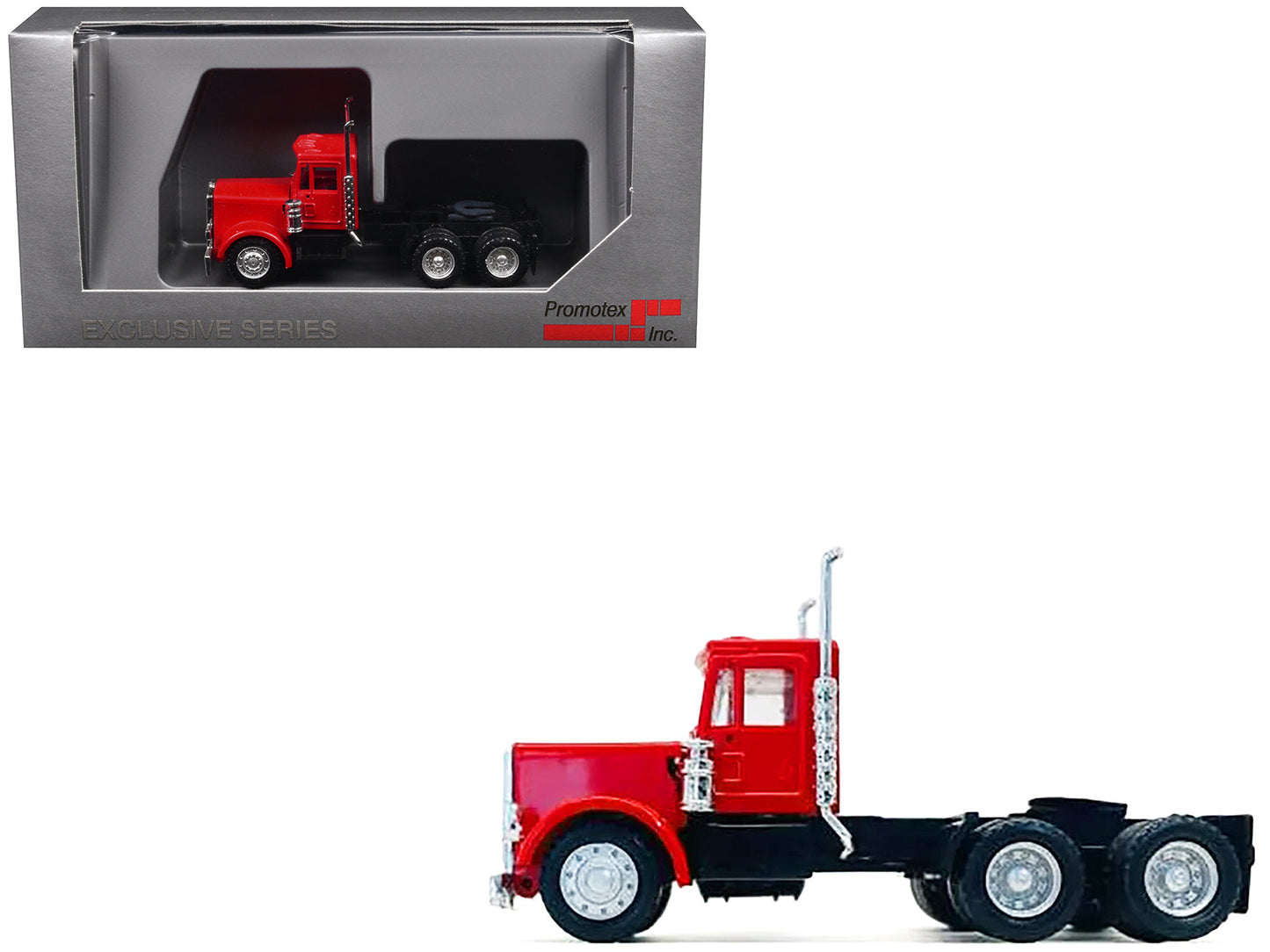 Peterbilt Short Day Cab Red 1/87 (HO) Plastic Model Car by Promotex  free shipping USA