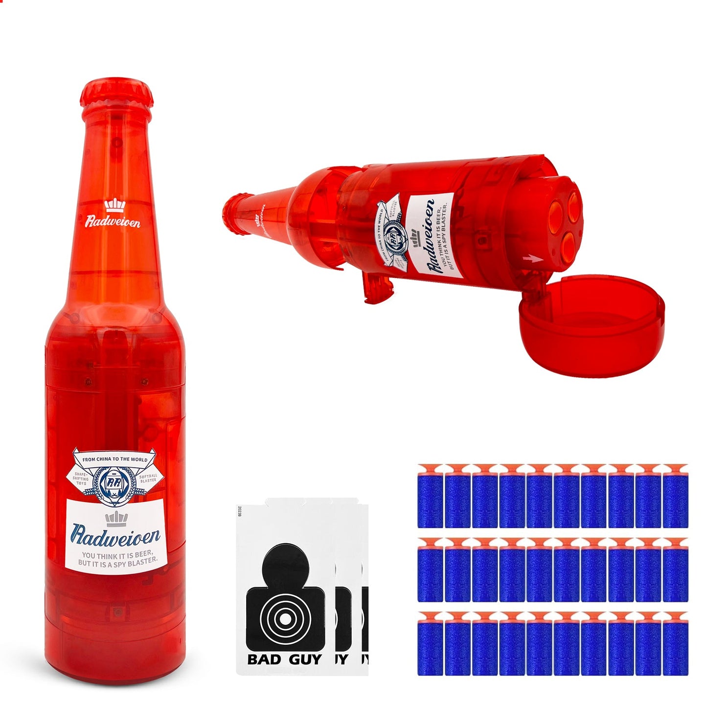 Drink Bottle Toy Gun with Foam Dart Bullets, Toy Foam Blaster Guns for Boy & Girl, Soda Blaster Guns Shooting Model,