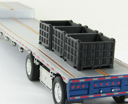 3D To Scale 50-252-BK 1/50 Plastic Bin Pallet, Black 3-Pack