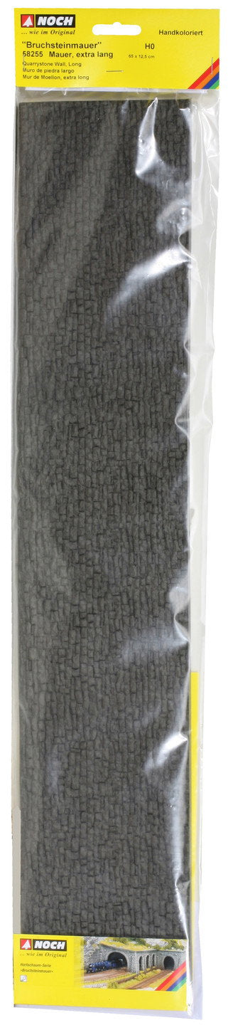 Noch 58255 HO Scale Quarrystone Wall, Extra Long