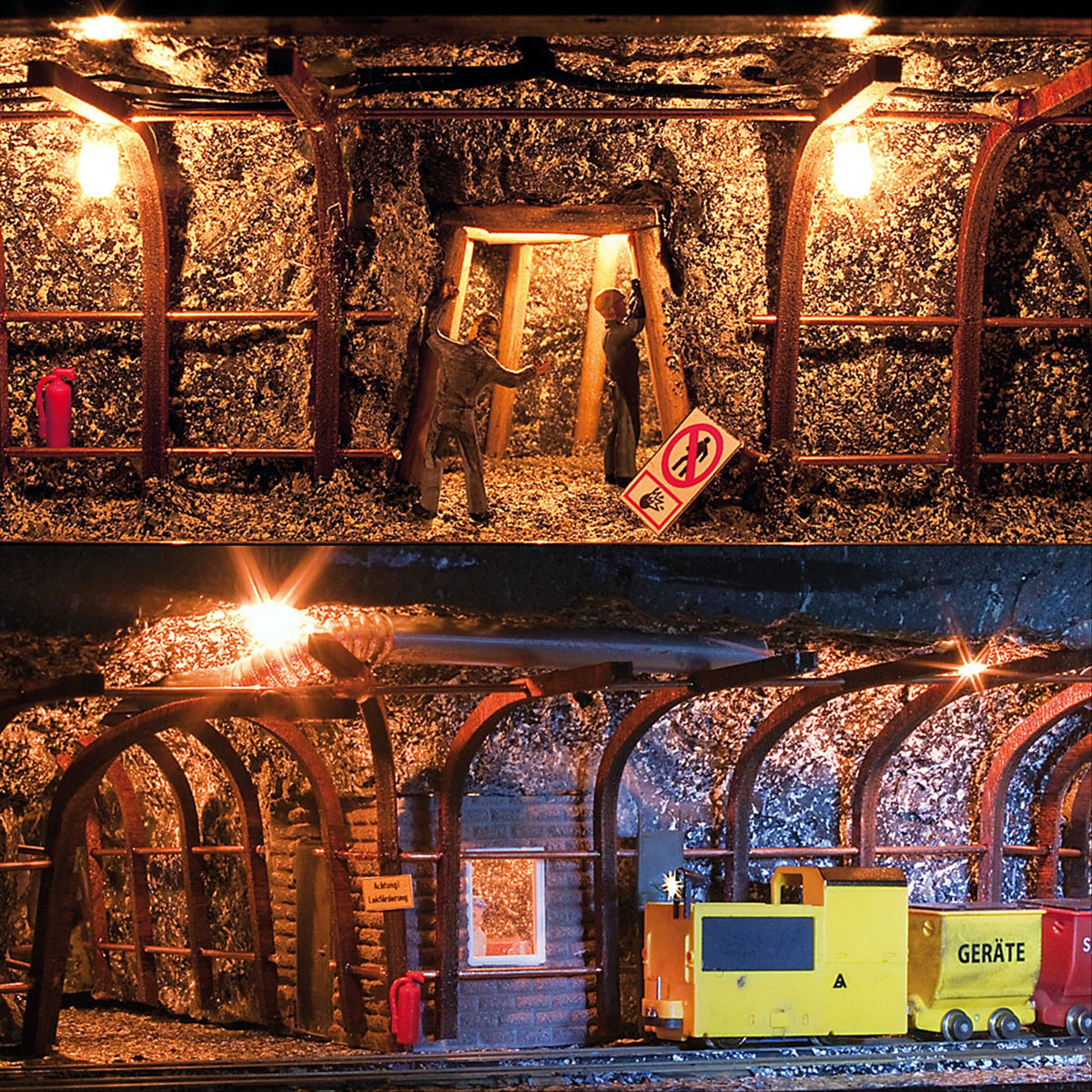 Busch 1473 HO Scale Mine Interior Detailing Set Kit