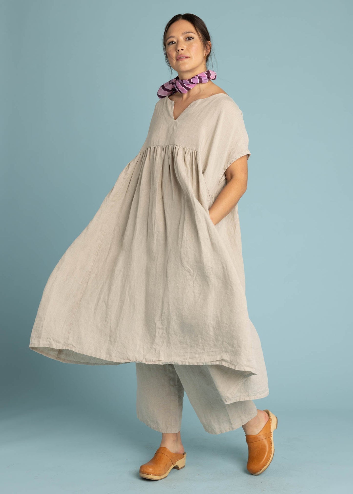 Meadow Dress - Linen Natural Flax by And For Good