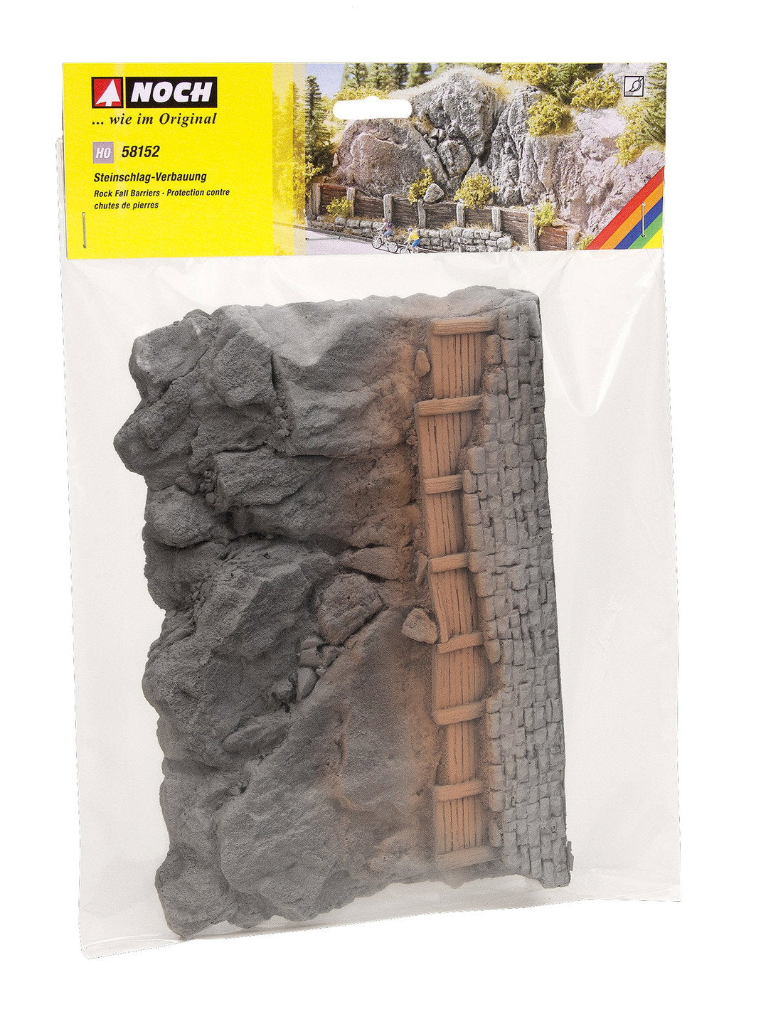 Noch 58152 HO Scale Rock Slide Fence/Retaining Wall w/Rock Face