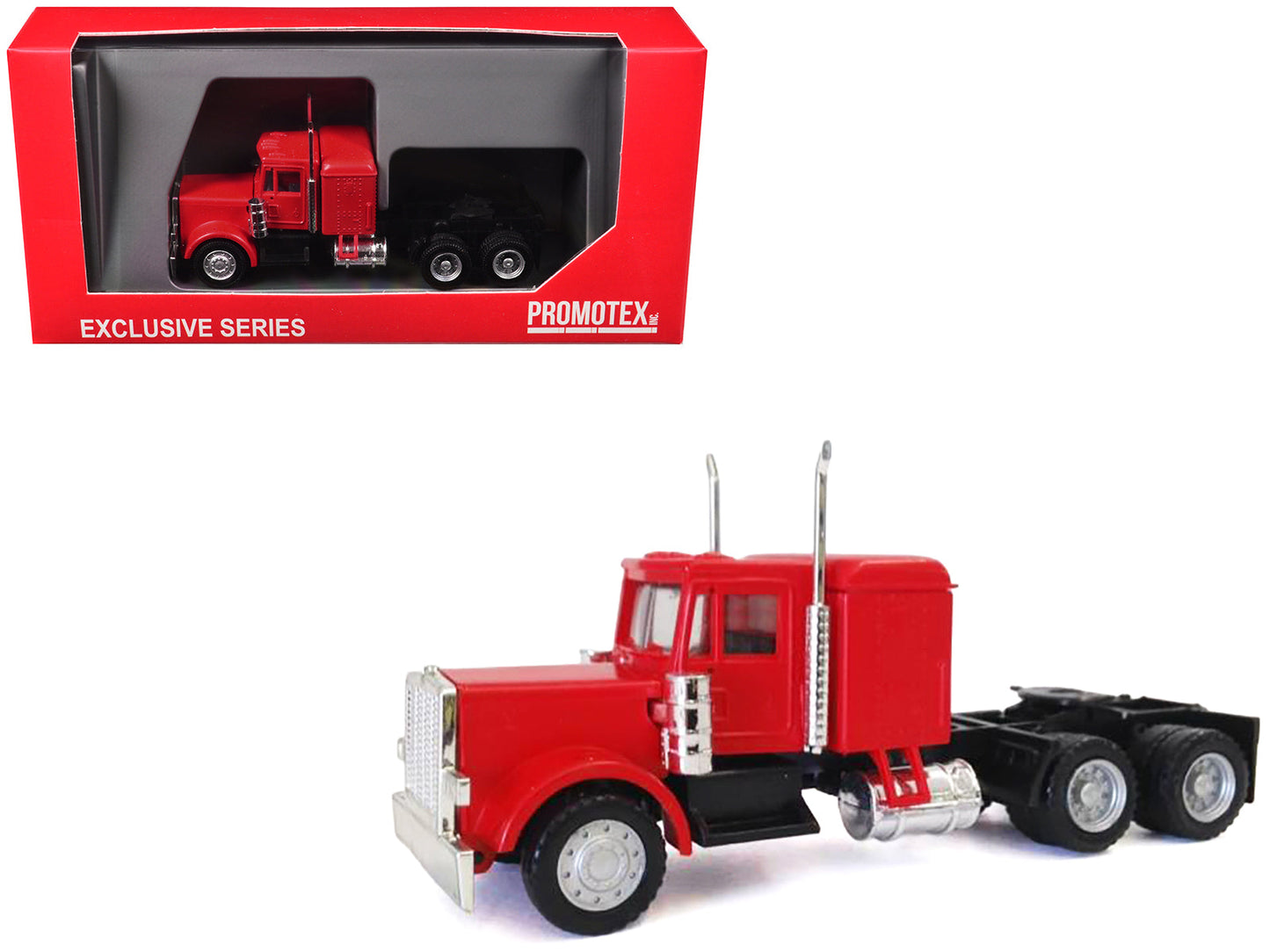 Peterbilt Long Tractor Red 1/87 (HO) Plastic Model Car by Promotex  free shipping USA