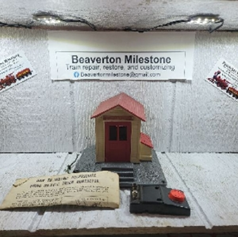 LIONEL WHISTLE SHACK, 50-55 VARIATION (A) GRAY BASE