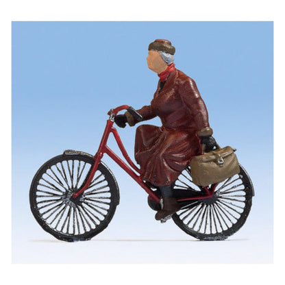 Noch 17871 O Scale Woman Riding Bicycle