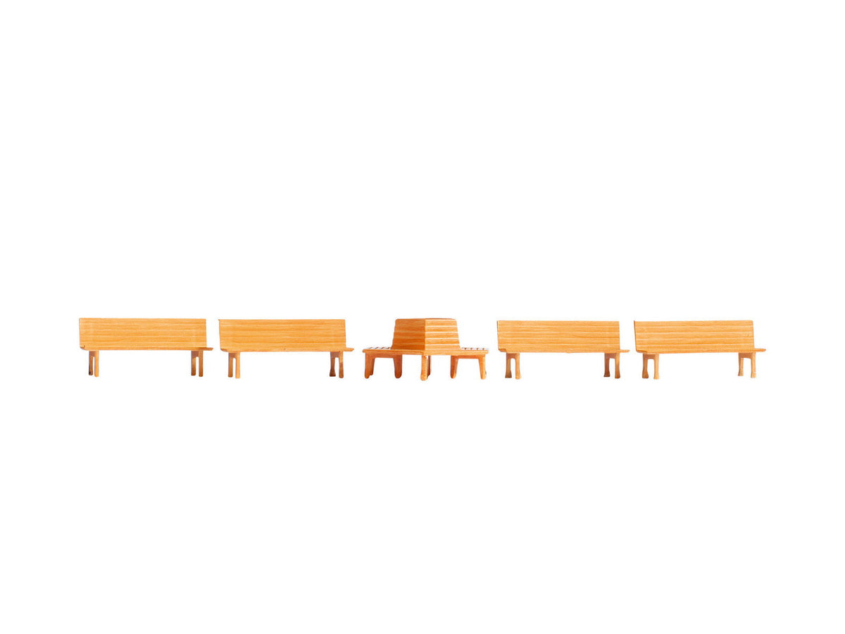 Noch 14851 HO Scale Wood Board Benches Set