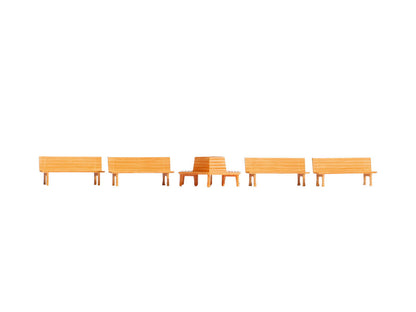 Noch 14851 HO Scale Wood Board Benches Set