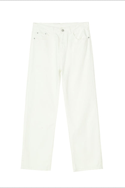Straight Leg Jeans with Pockets