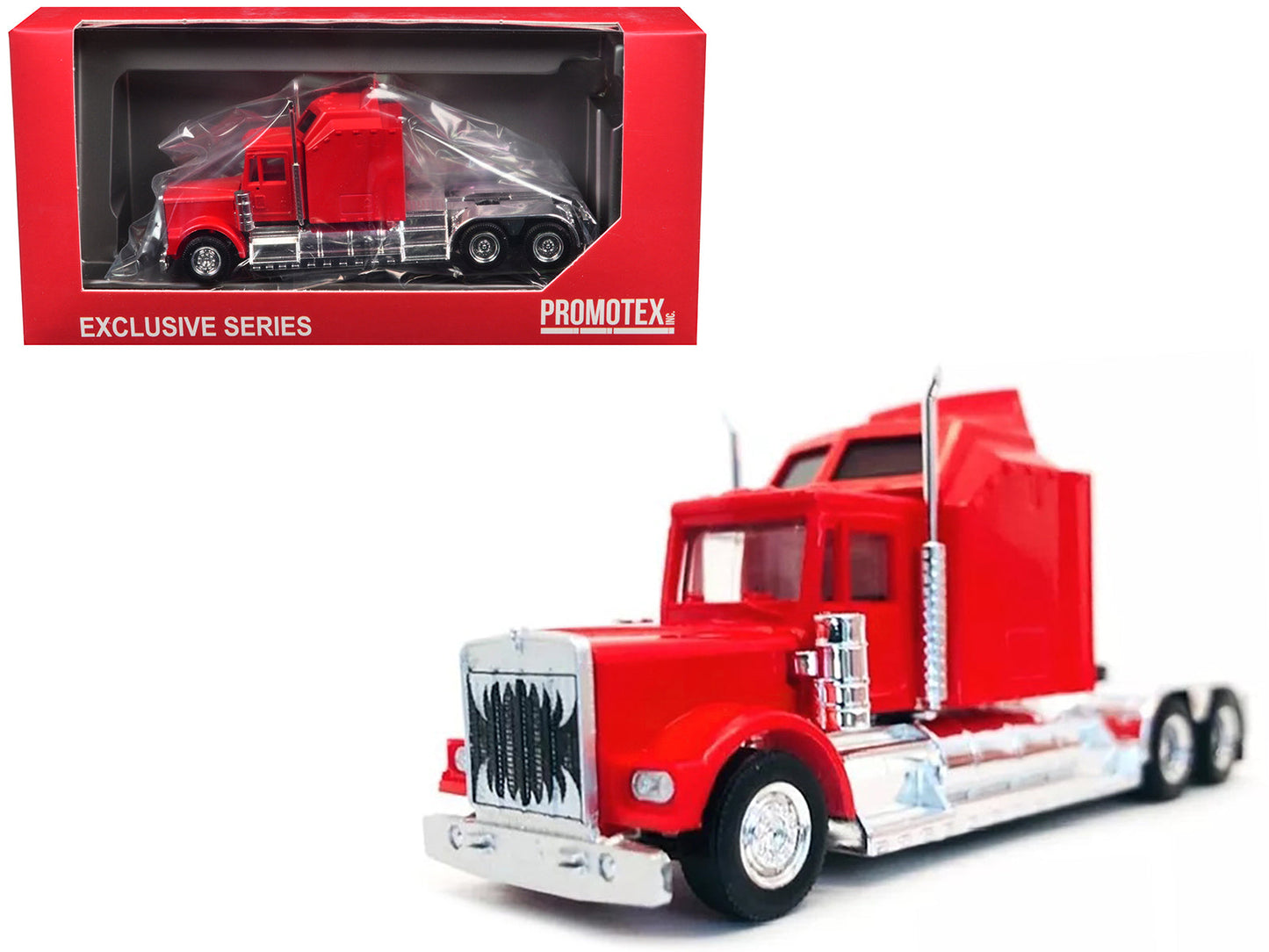 Kenworth W900 with Extra Large Sleeper Red 1/87 (HO) Plastic Model Car by Promotex  free shipping USA