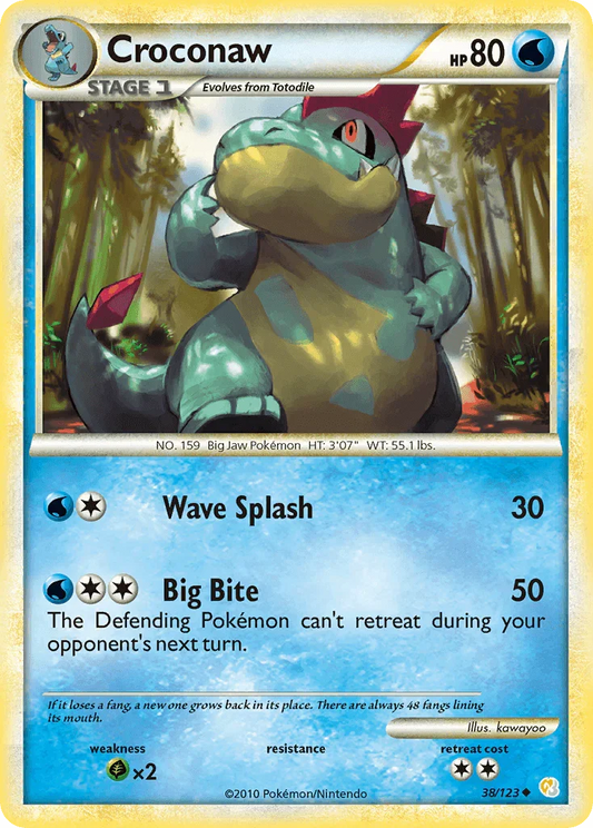 Croconaw (38/123) [HeartGold & SoulSilver: Base Set]