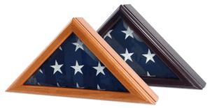 Commander Deluxe Flag Display Case for 3ft x 5ft Flag - Cherry