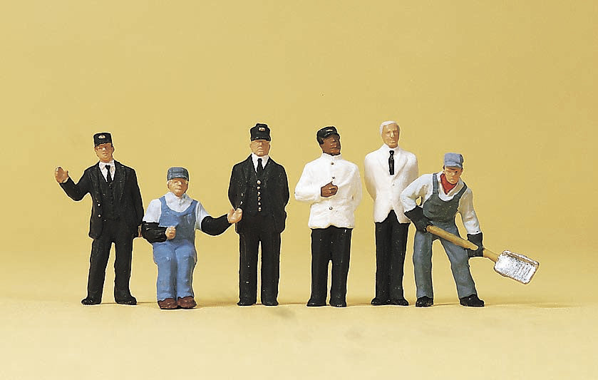 Preiser 10452 HO US Railroad Passenger Train Crew pkg(6)