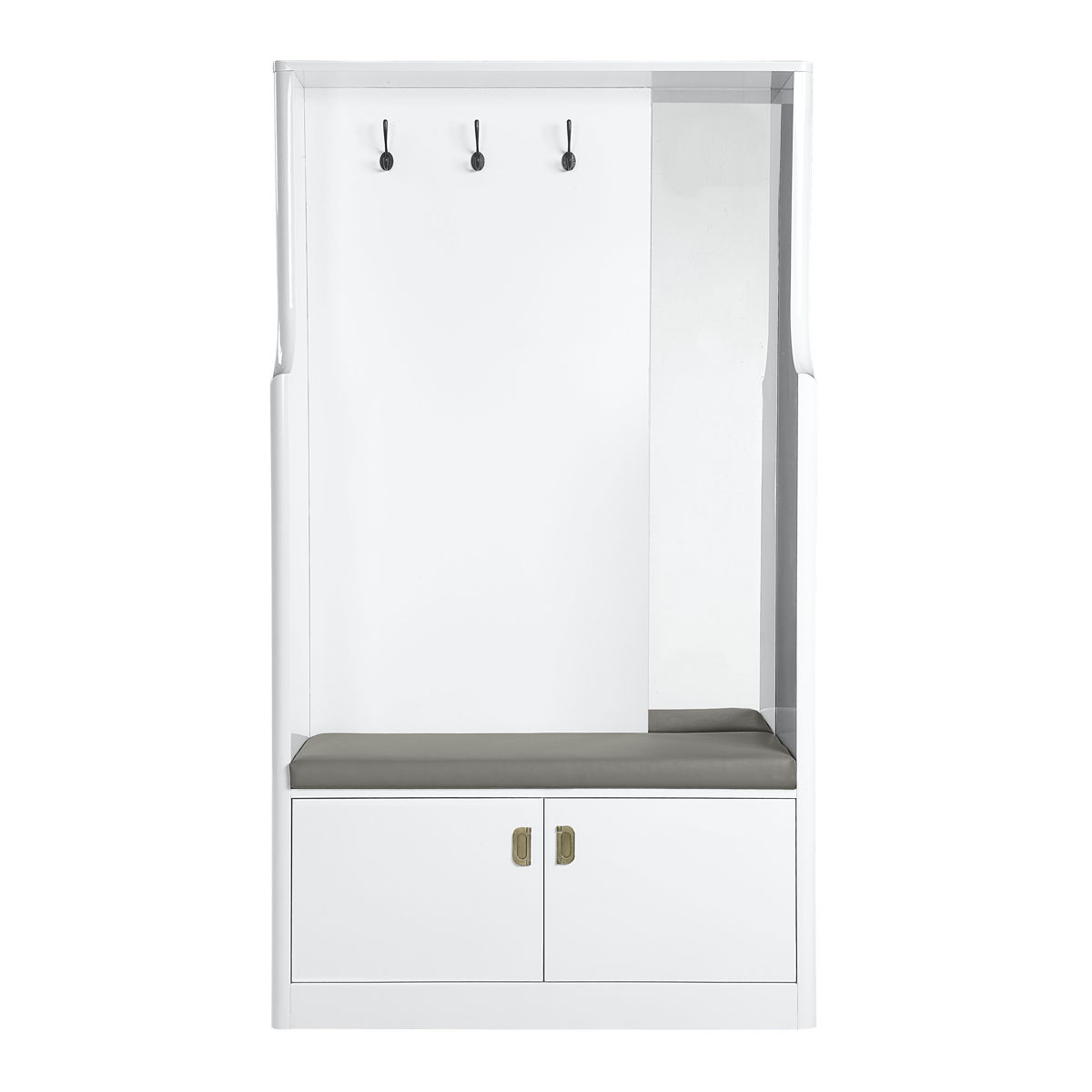 Buck II - High Gloss Hall Tree - White by Couch.com