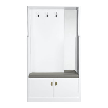 Buck II - High Gloss Hall Tree - White by Couch.com