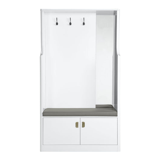 Buck II - High Gloss Hall Tree - White by Couch.com