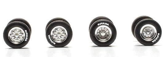 Herpa 054324 1/87 Scale Fulda - Chrome Wheelset Accessories: 2 Front 5