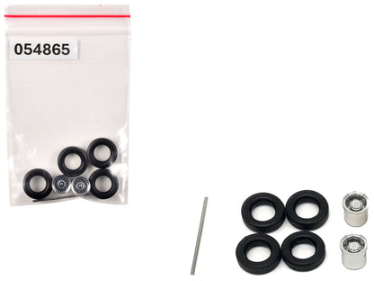 Rear Low Profile Wheelset Chrome 1/87 (HO) Plastic Model by Promotex  free shipping USA