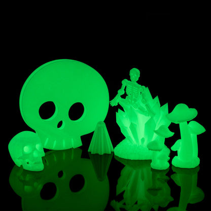 Glow-in-the-dark Green 1.75mm PRO-3 PETG Filament, 1kg