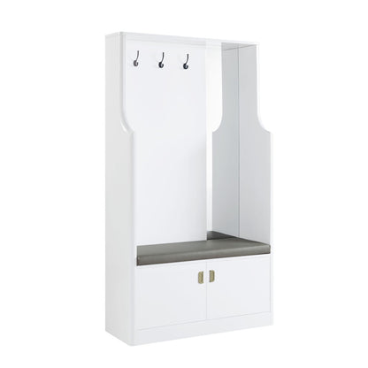 Buck II - High Gloss Hall Tree - White by Couch.com