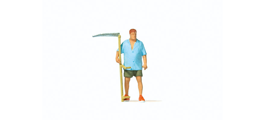 Preiser 28217 HO Scale Farmer with Scythe Figure