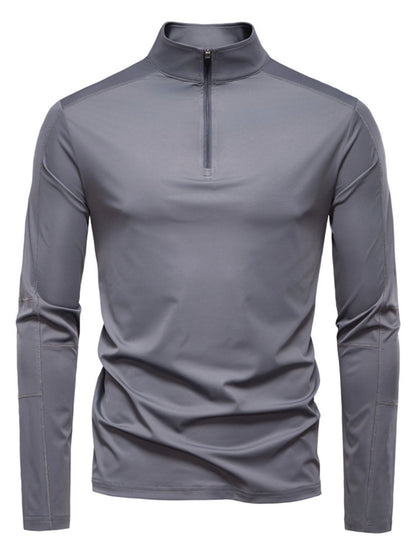 Men's Sun Protection Long Sleeve Half-Zip T-Shirt