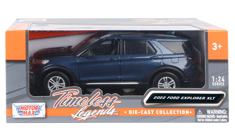 Motormax 79378BL 1/24 2022 Ford Explorer XLT, Stone Blue