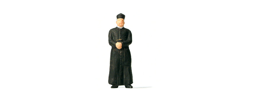 Preiser 28076 HO Scale Priest Wearing a Cassock Figure